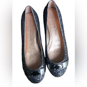 Marc by Marc Jacobs Black Glitter Flats